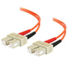 FIBER OPTIC PATCH CORD SC-SC 15M DUPLEX MM 50/125UM OFNR ORG
