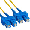 FIBER OPTIC PATCH CORD SC-SC 25M DUPLEX SM 9/125UM YEL