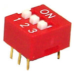 DIP SWITCH STD 3SW 6PIN 1P1T RED