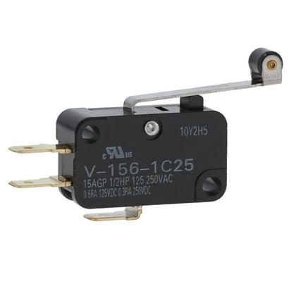 MICRO SWITCH 1P2T NO/NC 27X10MM 15A 250V WITH ROLLER LEVER