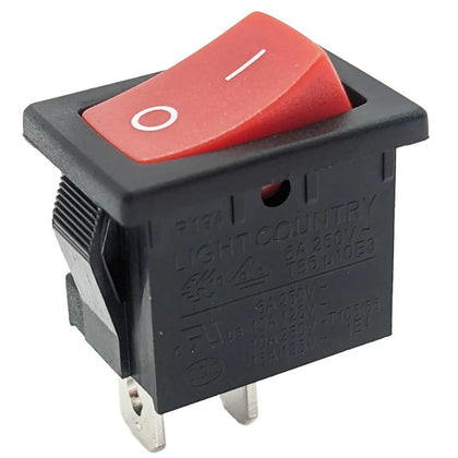 ROCKER SWITCH 1P1T 6A ON-OFF 250VAC QT 12X18MM ACTU RED