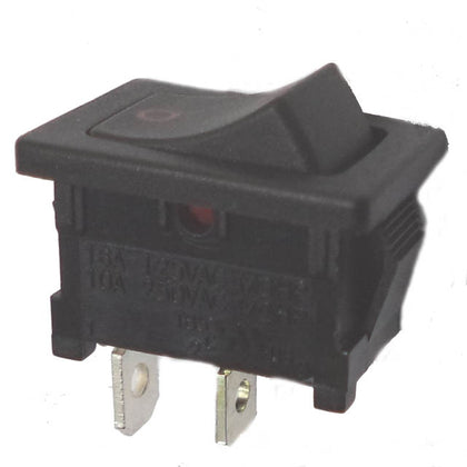 ROCKER SWITCH 1P1T 10A ON-OFF 125VAC QT 13X2MM BLK