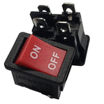 ROCKER SWITCH 2P1T 12A ON-OFF 125VAC QT 13X20MM ACTU RED