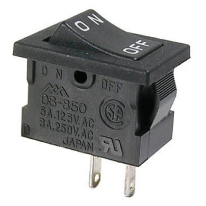 ROCKER SWITCH 1P1T 5A ON-OFF 125VAC SOL 13X2MM BLK