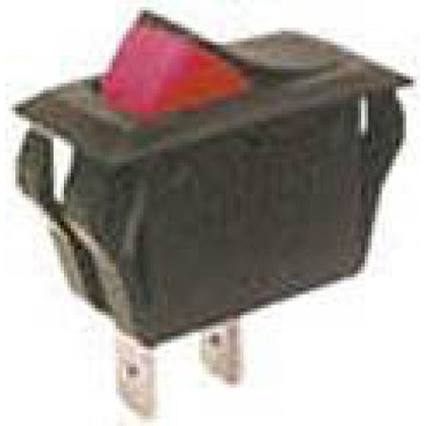 ROCKER SWITCH 1P1T 16A ON-OFF 125VAC QT 13.5X28MM ACTU BLK/RED