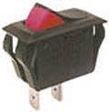 ROCKER SWITCH 1P1T 20A ON-OFF 125VAC QT 13.5X28MM ACTU BLK/RED