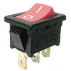 ROCKER SWITCH 1P2T 10A ON-NONE- ON 125VAC QT 13X20MM ACTU RED