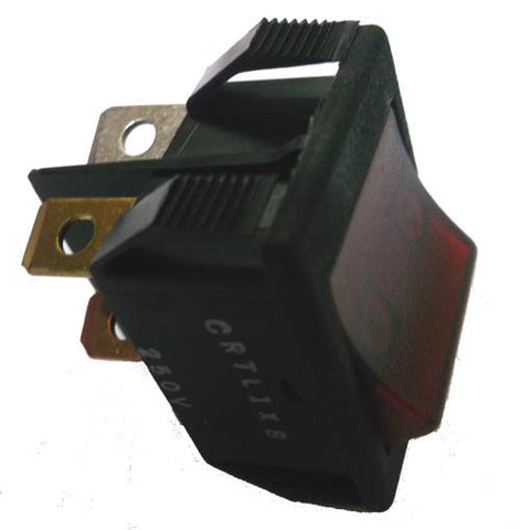 ROCKER SWITCH LIT 1P1T 20A ON- OFF 125/250VAC QT 22X28MM RED