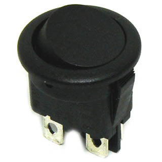 ROCKER SWITCH 2P1T 12A ON-OFF 125VAC QT 20MM DIA BLK RND