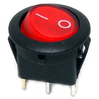 ROCKER SWITCH LIT 1P1T 16A ON- OFF 12VDC QT 20MM HOLE ACTU RED