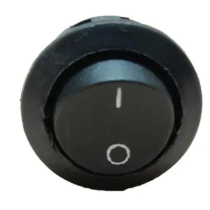 ROCKER SWITCH 1P1T 6A ON-OFF QT 125VAC 14MM ROUND BLK