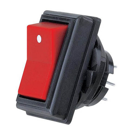 ROCKER SWITCH 2P2T 10A ON-NONE- ON 125V SOL 17.6MM RED{{