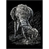 SILVER ENGRAVING ELEPHANT & BABY