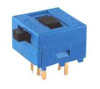 SLIDE SWITCH 2P2T ON-OFF-ON PCRA 11.5X12MM SIDE ACTUATOR{{