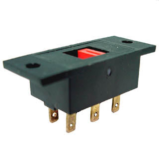SLIDE SWITCH 1P2T SOLDER CHMT 10.1A/125VA{{