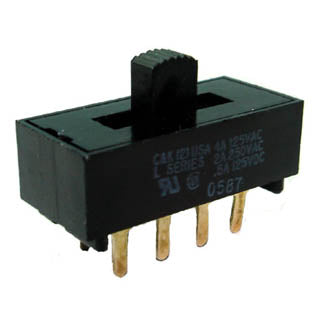 SLIDE SWITCH 2P3T ON-ON-ON PCST 5LS 11X24MM 4A/125VAC 2A/250VAC{