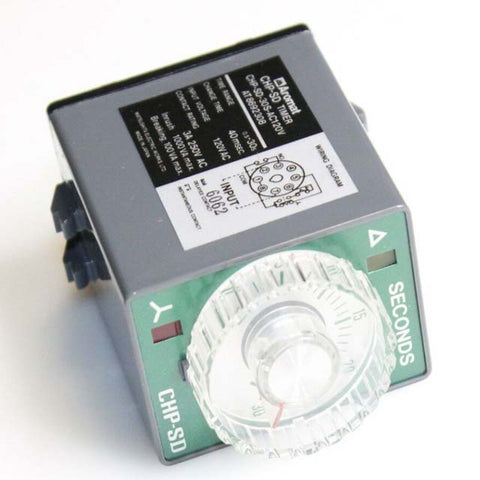 TIMER AC 120V ON-DELAY 0.5-30SEC 2P2T  8P RND 3A/250VAC{{