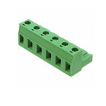 TERM BLOCK 6P FEM PLUG RA 7.62MM GRN