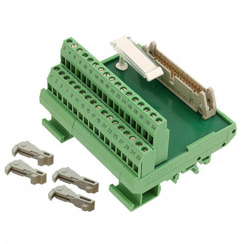 TERM BLOCK 34P IDC RIBBON W/HDR {{