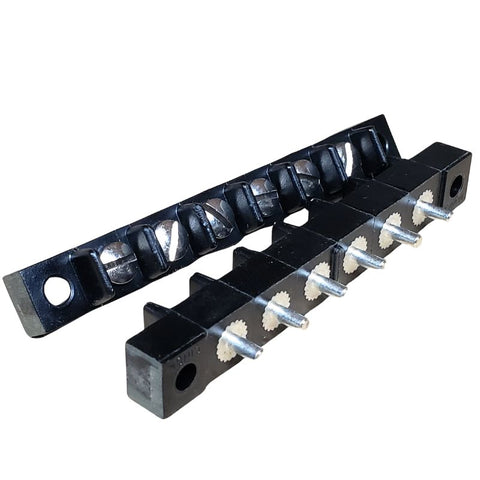 TERM BLOCK 6P PCST 1ROW #5-40 22 -16AWG 15A/250V 7.5MM BARRIER