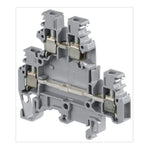 TERM BLOCK DIN RAIL DOUBLE DECK GREY 2 INDEPENDENT CIRCUITS