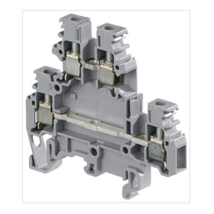 TERM BLOCK DIN RAIL DOUBLE DECK GREY 2 INDEPENDENT CIRCUITS