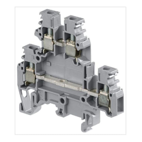 TERM BLOCK DIN RAIL DOUBLE DECK GREY 2 INDEPENDENT CIRCUITS