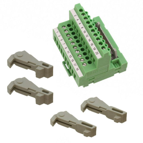 TERM BLOCK 20P DIN RAIL {{