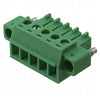 TERM BLOCK 5P FEM PLUG RA 3.81MM 8A/160V GRN W/HDR