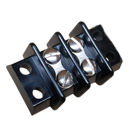 TERM BLOCK 2P FLUSH 2ROW 30A 300V 10-18AWG BLK