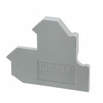 TERM BLOCK DIN RAIL END COVER 2.2MM WIDE GRY{{