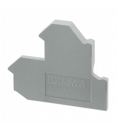 TERM BLOCK DIN RAIL END COVER 2.2MM WIDE GRY{{