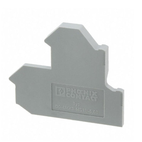 TERM BLOCK DIN RAIL END COVER 2.2MM WIDE GRY{{