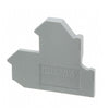 TERM BLOCK DIN RAIL END COVER 2.2MM WIDE GRY{{
