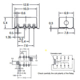RELAY DC 9V 2P2T 8P SMT HIGH FREQ.RELAY