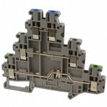 TERMINAL BLOCK DIN-RAIL 3LEVEL FEED-THRU 6 SCREWS