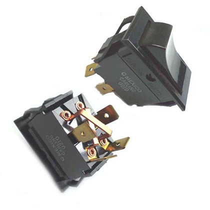 ROCKER SWITCH REVERSING 2P2T 15A ON-ON 125VAC QT 21X38MM BLK