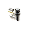 MIL SPEC BNC PLUG CRIMP RG58 RA SILVER BODY GOLD PIN{{