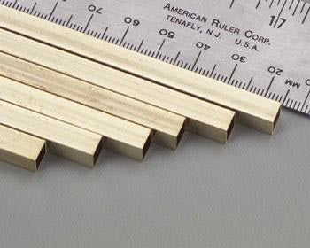 SQUARE BRASS TUBE 1/8X1/8IN LENGTH:12IN