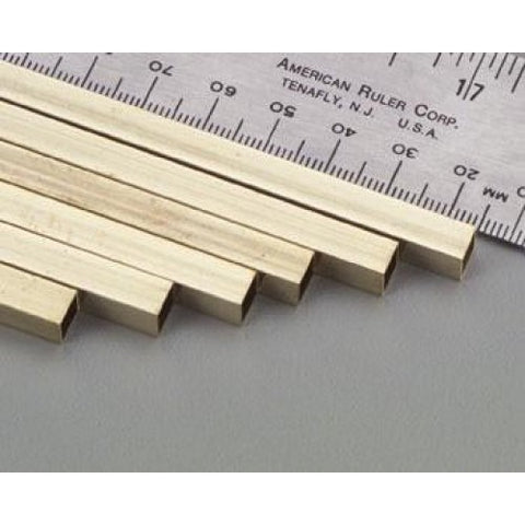 SQUARE BRASS TUBE 1/8X1/8IN LENGTH:12IN