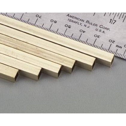SQUARE BRASS TUBE 3/16X3/16IN LENGTH:12IN