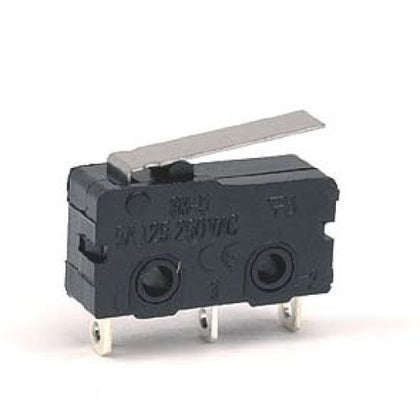 MICRO SWITCH 1P2T NO/NC 20X10MM 19MM ST LEVER 5A 125VAC SOL