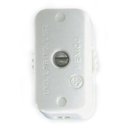 LAMP CORD SWITCH INLINE 1P1T WHT 6A/125VAC 3A/250VAC