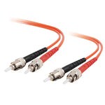 FIBER OPTIC PATCH CORD ST-ST 8M DUPLEX MM 62.5/125UM OFNR ORG