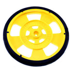 WHEEL RUBBER 69MM DIA 7.6MM WIDE FOR SERVO MOTOR YELLOW