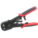 CRIMPER RJ45/RJ11/RJ12 FEED-THRU WIRE CUTTER & STRIPPER