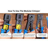 CRIMPER RJ45 & RJ11/12 PASS-THRU WITH CUTTER AND STRIPPER