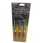 TWEEZER METAL 6IN 3PC SET SELF CLOSING