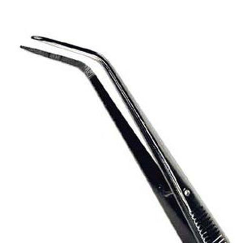 TWEEZER METAL BENT TIP 4.7IN 120MM BENT TIP ST.STEEL