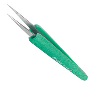 TWEEZER METAL 5.5IN STRAIGHT CUSHIONED HANDLE